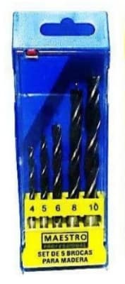 SET 5 BROCAS PARA MADERA MAESTRO