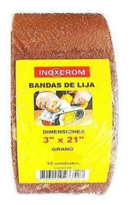 BANDAS DE LIJA 3 x 18 GRANO 100 (10 BANDAS x SET)