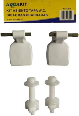 HERRADURA FIJACION KIT ASIENTO TAPA W.C BISAGRAS CUADRADAS