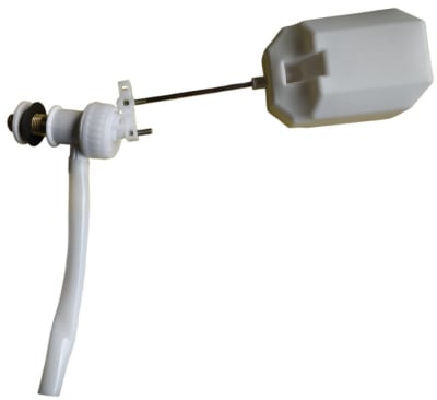 VALVULA ESTANQUE LATERAL ENTRADA 3/8 Pulg. BLANCA (HILO BRONCE)