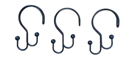 SET 12 ARGOLLAS (GANCHOS) ACERO NEGRAS REFORZADAS