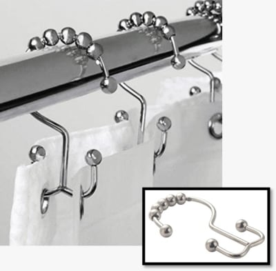 SET 12 ARGOLLAS (GANCHOS) ACERO INOXIDABLE STANDARD