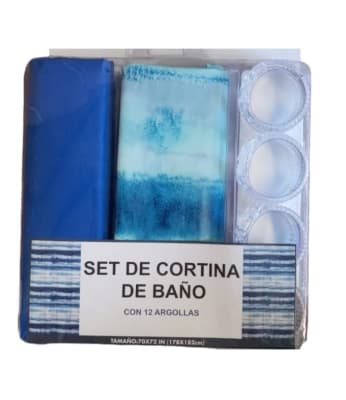 CORTINA BAÑO CON FORRO Y ARGOLLAS (DIF, DISENOS)