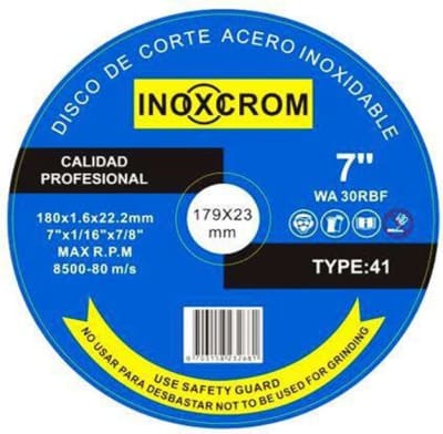 DISCO DE CORTE ACERO INOXIDABLE Ø7 (AZUL) 10 UNIDADES