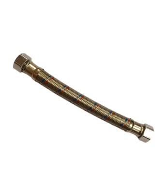 FLEXIBLE ALTA PRESION Ø18 MM 1/2 Pulg. x 1/2 Pulg. HI 20 CM
