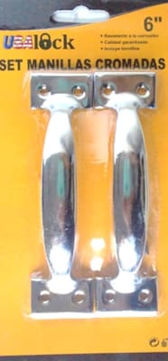 SET DE 2 MANILLAS CROMADAS 6 Pulg. (DISPLAY)