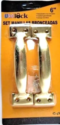 SET DE 2 MANILLAS BRONCEADAS 6 Pulg. (DISPLAY)