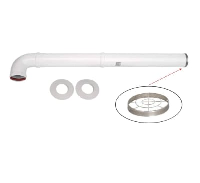 KIT DUCTO CALEFONT  Ø80 MM (LARGO 38+50 CM)