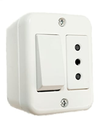 ENCHUFE HEMBRA+ INTERRUPTOR SOBREPUESTO