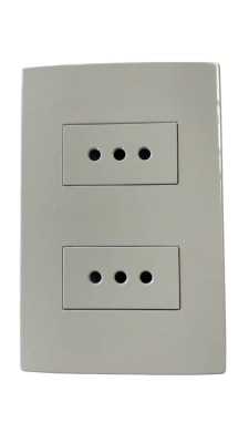 ENCHUFE HEMBRA EMBUTIDO DOBLE