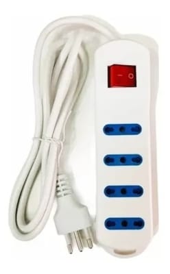 ALARGADOR MULTIPLE C/INTERRUPTOR 4 TOMAS 5 MT