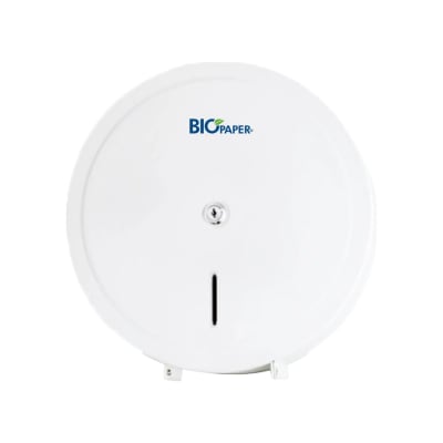 DISPENSADOR PAPEL HIGIENICO JUMBO BIOPAPER BLANCO