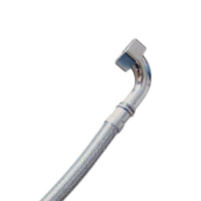 FLEXIBLE ALTA PRESION Ø18 MM 1/2 Pulg. x 3/4 Pulg. 40 CM C/CODO