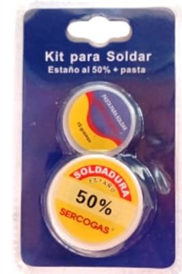 KIT SOLDADURA DE ESTAÑO 50% CON PASTA (BLISTER)