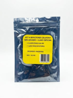 KIT CALEFONT SPLENDID MADEMSA 14 INYECTORES GAS LICUADO + LLAVE ESPECIAL