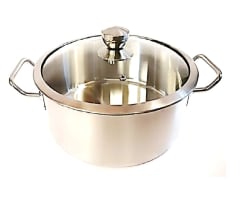 OLLA ACERO INOXIDABLE  Ø30 CM TAPA VIDRIO