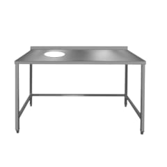 MESON ACERO INOXIDABLE DESCONCHADOR C/RESPALDO 120 x 60 x 90 CM
