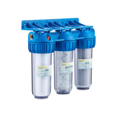 FILTRO PURIFICADOR DE AGUA 3 ETAPAS FLOWPRO ANTISARRO ABLANDADOR 3/4 (PP+CRISTALES+CTO) 3/4