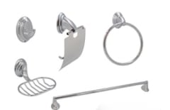 SET DE ACCESORIOS BAÑO 5 PIEZAS COLOMBA