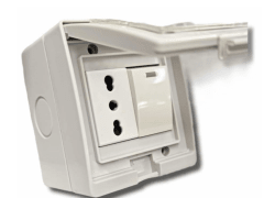 INTERRUPTOR  Y TOMACORRIENTE PARA EXTERIOR HYDROBOX