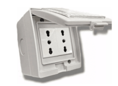 TOMACORRIENTE DOBLE PARA EXTERIOR HYDROBOX