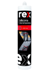 SILICONA REX ALTA TEMPERATURA ROJA CARTUCHO 300 ML