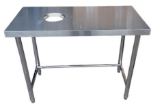 MESON ACERO INOXIDABLE DESCONCHADOR 120 x 60 x 90 CM