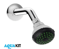 DUCHA FIJA CROMADA CABEZA ESPIGA MOVIL C/BRAZO METALICO AQUAKIT