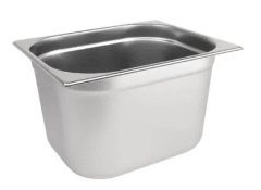 DEPOSITO GASTRONOMICO ACERO INOX #1/2 (33x27) ALTO 10 CM E=0.5 MM