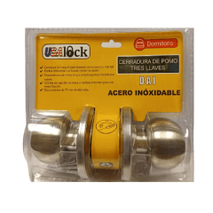CERRADURA DE DORMITORIO ACERO INOXIDABLE DAI