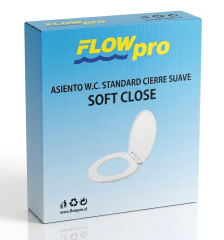 ASIENTO TAPA W.C. SOFT CLOSE CIERRE SUAVE FLOWPRO (CAJA DE COLOR)