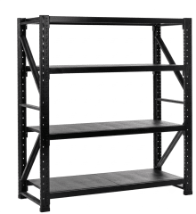 ESTANTE METALICO RACK NEGRO 2 MT x 2 MT x 60 CM