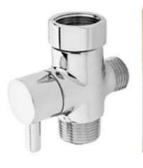 LLAVE BIDET 15/16 Pulg. HI x 1/2 Pulg. HE  x 15/16 Pulg. HE  BRONCE CROMADA