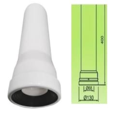 TUBO CONEXION TAZA - MURO 30CM