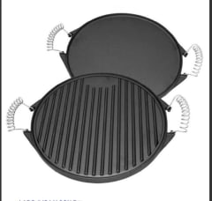 PLANCHA CHURRASQUERA FIERRO FUNDIDO  REDONDA Ø25 CM (2.5 KG)