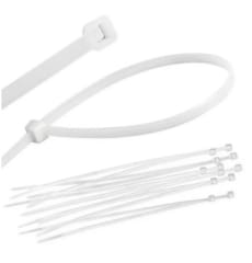 AMARRAS PLASTICAS  BLANCAS 50 CM (100 UNIDADES)