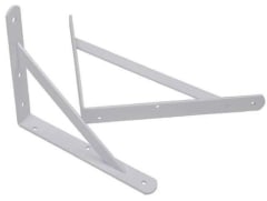 SOPORTE ESCUADRA METALICO REFORZADO BLANCO 33 x 50 CM