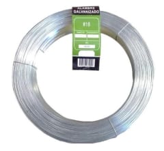 ALAMBRE GALVANIZADO BWG N18 1.24MM (ROLLO DE 25KG)