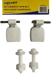 HERRADURA FIJACION KIT ASIENTO TAPA W.C BISAGRAS CUADRADAS