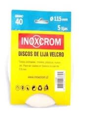 DISCOS DE LIJA VELCRO Ø115 MM GRANO 40 (5 DISCOS x SET)