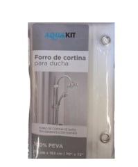 FORRO DE CORTINA DE BAÑO TRANSPARENTE (CON IMANES)