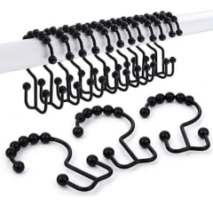 SET 12 ARGOLLAS (GANCHOS) ACERO NEGRAS STANDARD