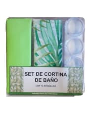 CORTINA BAÑO CON FORRO Y ARGOLLAS (DIF, DISENOS)