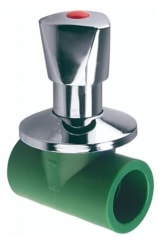 LLAVE DE PASO PPR CAMPANA CROMADA 20 MM
