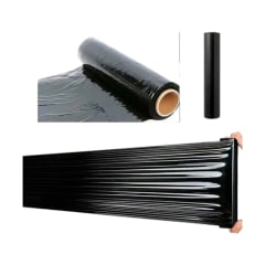 FILM STRETCH NEGRO BAJO 20MIC 370 MT PACK 6U