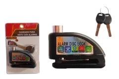 CANDADO MOTO FRENO DISCO CON ALARMA C/2 LLAVES