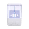 DISPENSADOR JABON LIQUIDO ACRILICO BLANCO DOBLE 1 LT1