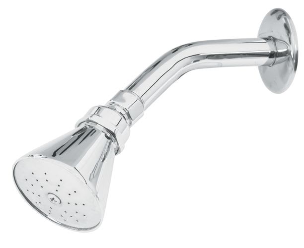 DUCHA FIJA CROMADA BRAZO METALICO CABEZA REDONDA (CAJA)1