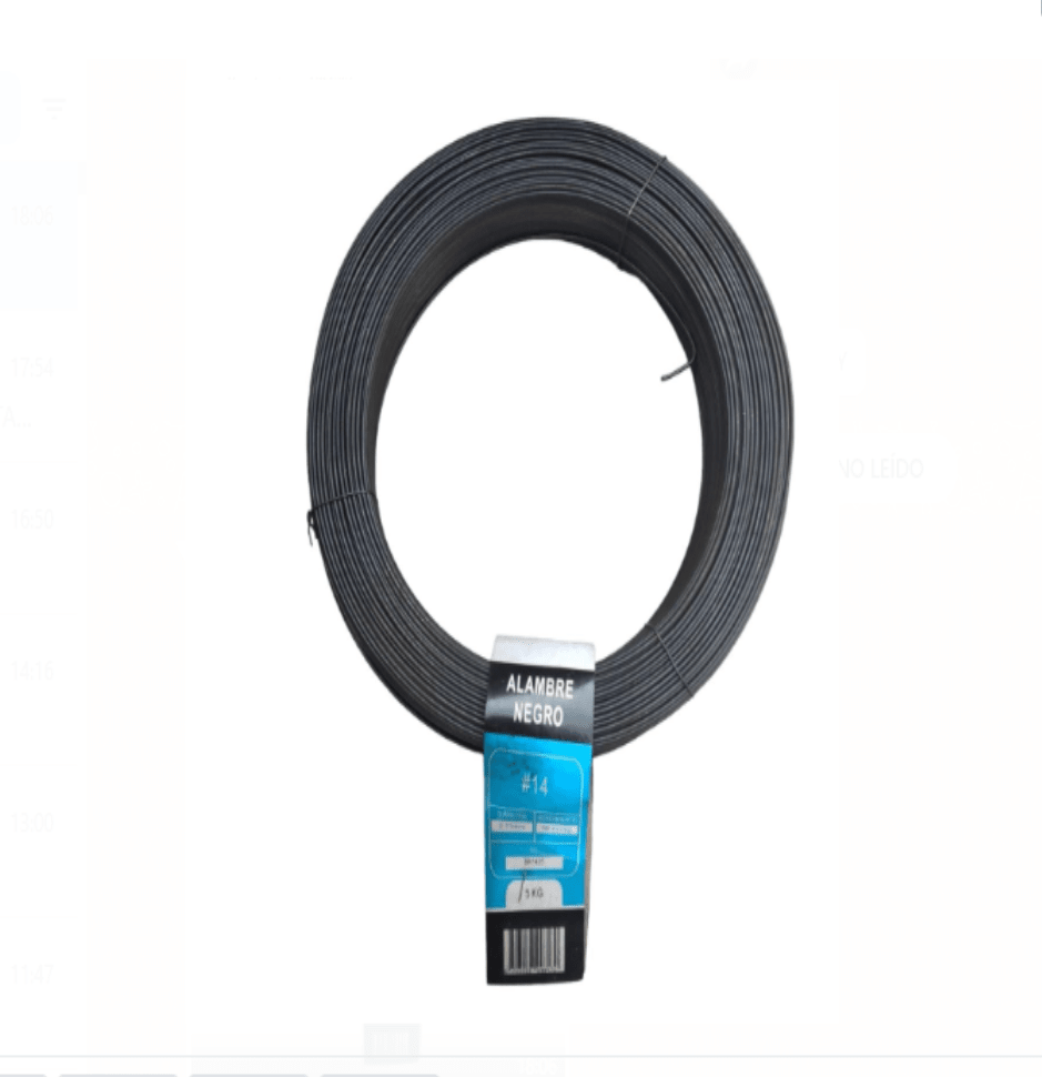 ALAMBRE NEGRO BWG N18 1.24MM ROLLO 1KG1