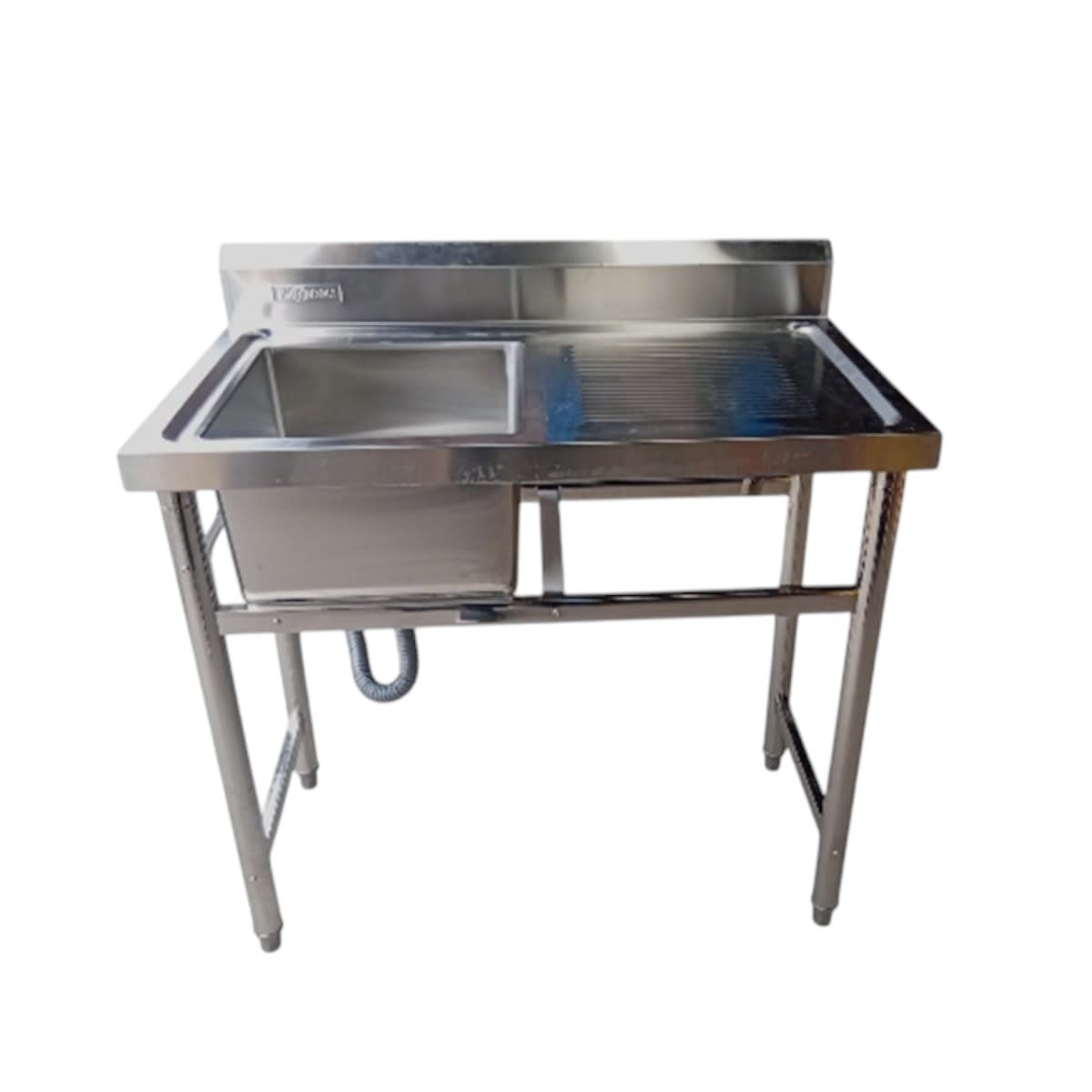 LAVAFONDOS ACERO INOXIDABLE 1 DEPOSITO C/SECADOR 120x60x901